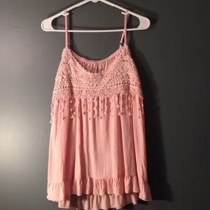 Shell Pink Tank Top/Cami (XL)